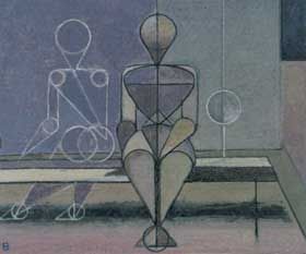 Gottfried Brockmann, Sitzende Figurinen auf einer Bank