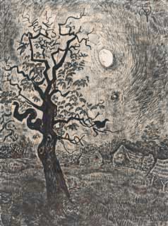 Otto Pankok, Nußbaum und Mond